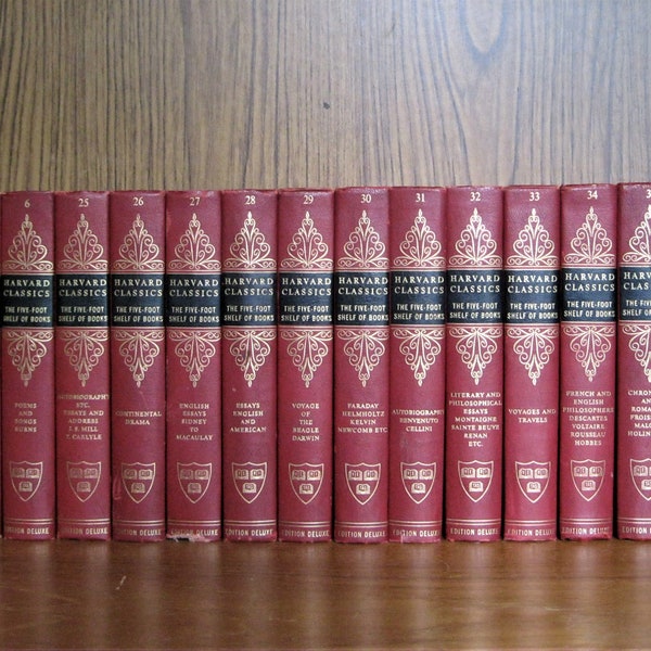 Harvard Classics, Rich Red Deluxe Edition, Faux Leather, You Choose the Title