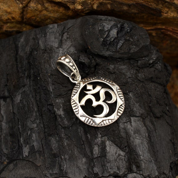 Sterling silver om pendant outlet