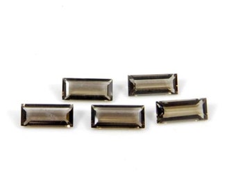 3 x 6 mm/4 x 8 mm/5 x 10 mm/6 x 12 mm/7 x 14 mm Natural Smoky Quartz baguette cut faceted loose gemstone
