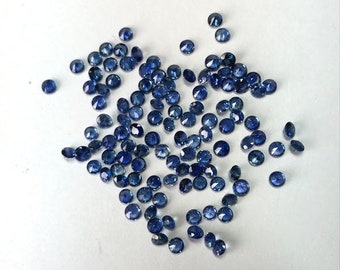 1.5 mm/1.6 mm/1.7 mm/1.8 mm AAA quality Natural Blue Sapphire round cut faceted loose gemstone for jewelry