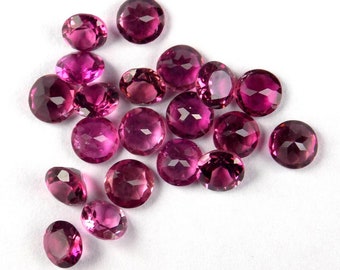 3 mm/4 mm/5 mm Natural Pink Tourmaline round cut faceted loose gemstone