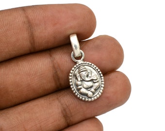 CaliRoseJewelry Sterling Silver Hindu Lord Ganesh Ganesha Elephant Hindu God of Fortune Charm Pendant Necklace CaliRoseJewelry Sterling Silver Hindu Lord Ganesh Ganesha Elephant Hindu God of Fortune Charm Pendant Necklace