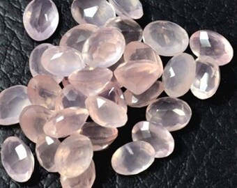 5 x 7 mm/6 x 8 mm/7 x 9 mm/8 x 10 mm Natural Rose Quartz oval cut faceted loose gemstone
