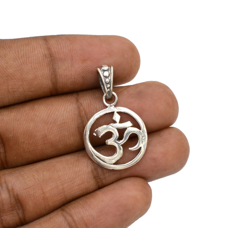 925 Solid Sterling Silver Pendant Sterling Silver OM Pendant Etsy