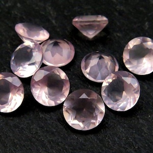3mm/4mm/5mm/6mm/7mm Natural Rose Quartz round cut faceted loose gemstone