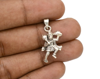 925 Solid Sterling Silver Pendant Sterling Silver Lord Hanuman Ji Pendant Oxidized Pendant Indian God Lord Hanuman Symbol Pendant