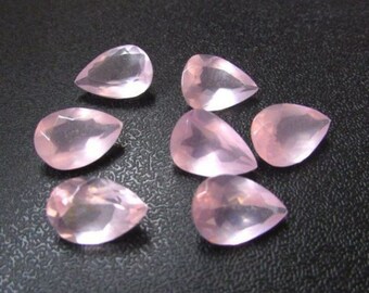 5 x 7 mm/5 x 8 mm/6 x 9 mm/7 x 10 mm Natural Rose Quartz pear cut faceted loose gemstone