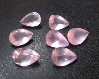 8 x 12 mm/9 x 13 mm/10 x 14 mm Natural Rose Quartz pear cut faceted loose gemstone