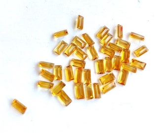2 x 4 mm/3 x 6 mm/4 x 8 mm/5 x 10 mm/6 x 12 mm/7 x 14 mm 100% Natural yellow Citrine baguette cut faceted loose gemstone