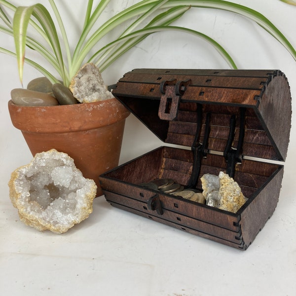 Wood Treasure Chest Etsy