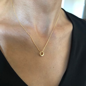 18k or silver gold-plated ring pendant necklace