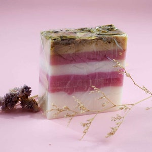 Handmade Yoni Rose soap, all natural ingredients, vegan, paraben-free, latex-free, 150g