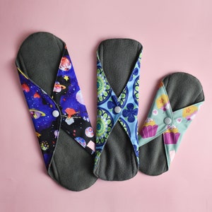 Handmade Reusable Cloth Period Pads - High Absorption Cotton - Sizes S, M, L - Eco-Friendly Feminine Hygiene