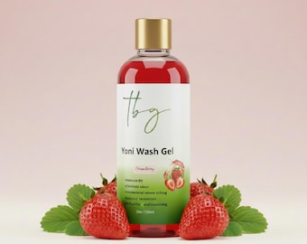 Yoni strawberry intimate gel wash –  natural ingredients - plants - handmade - 150 ml