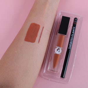 No Guidance - Matte Lipstick Set with Lip Liner, Vegan and Cruelty-Free,High Pigmented, Long Lasting, Waterproof, Hydrating - Gift for her
