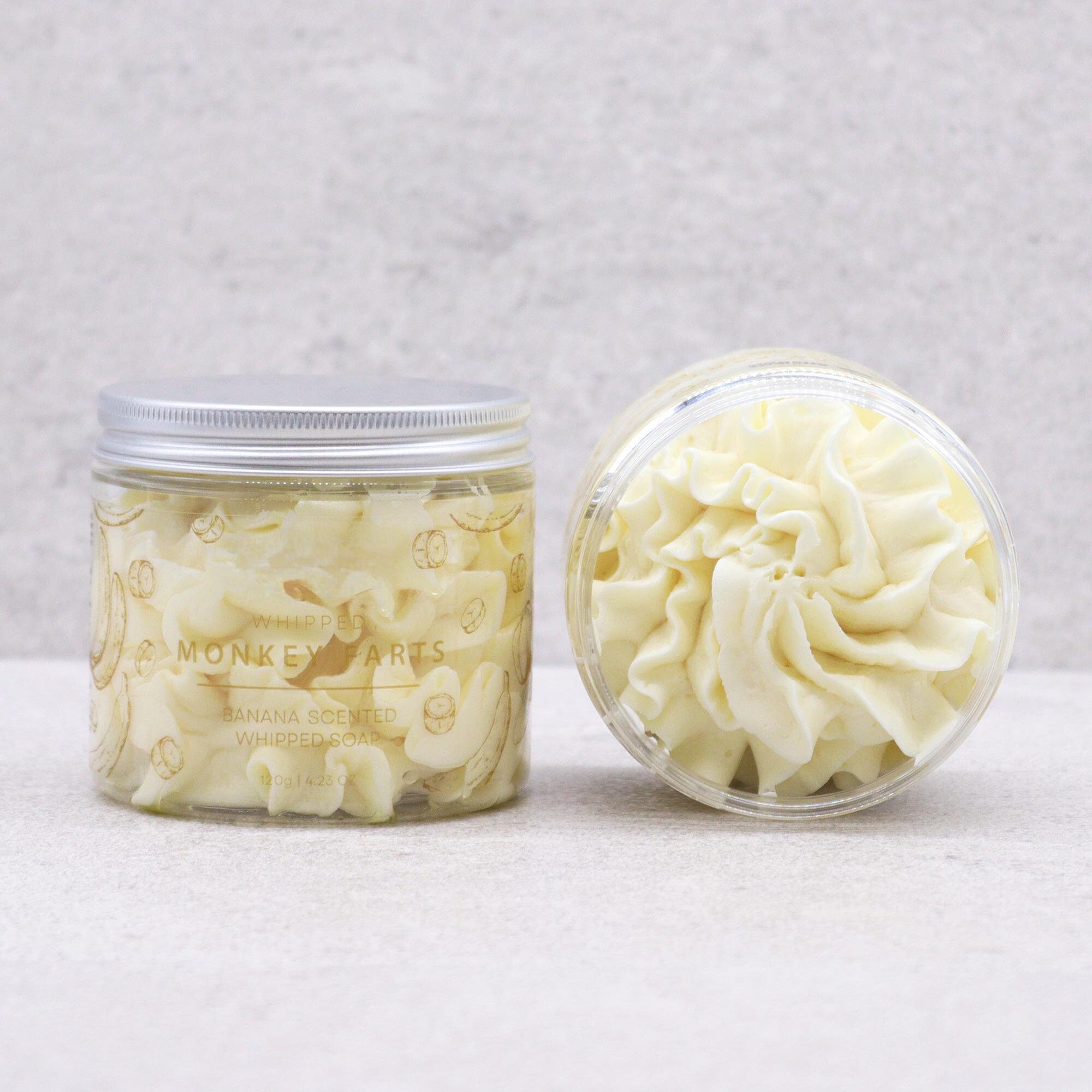 Circus Circus/ Fluffy Whipped Soap/ Cream Body Wash/ Peanut Butter & Banana  Scented With Elephant and Peanut Soap 