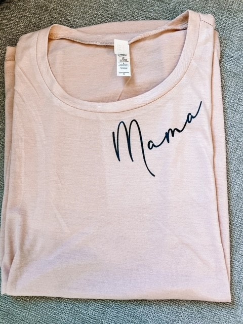 Mama Simple Collar Graphic Tee Minimalist Mama Tshirt Mama | Etsy