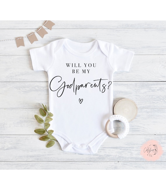 Will You Be My Godparents Baby Onesie® Cute Pregnancy - Etsy