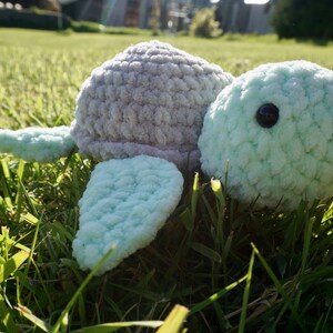 Cute Fluffy Handmade Crochet Plush Turtle