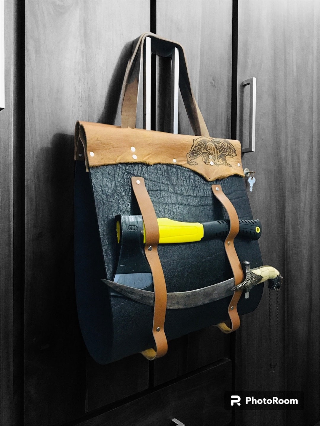 Wood Log Firewood Carrier Walking Bear Pyrography Personalized Etsy UK