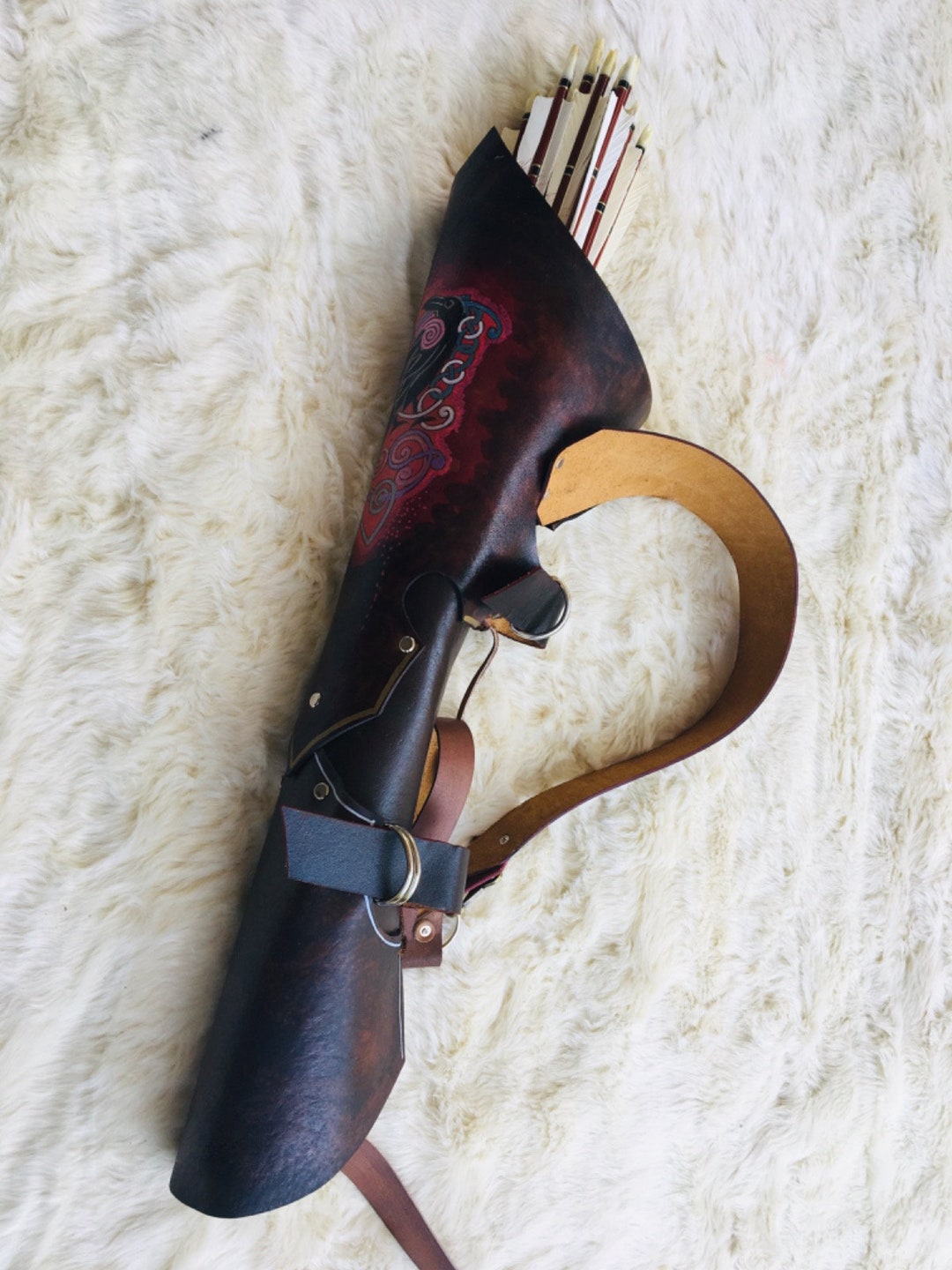 Custom Quiver With Bow Holder Belts Traditional Archery Etsy