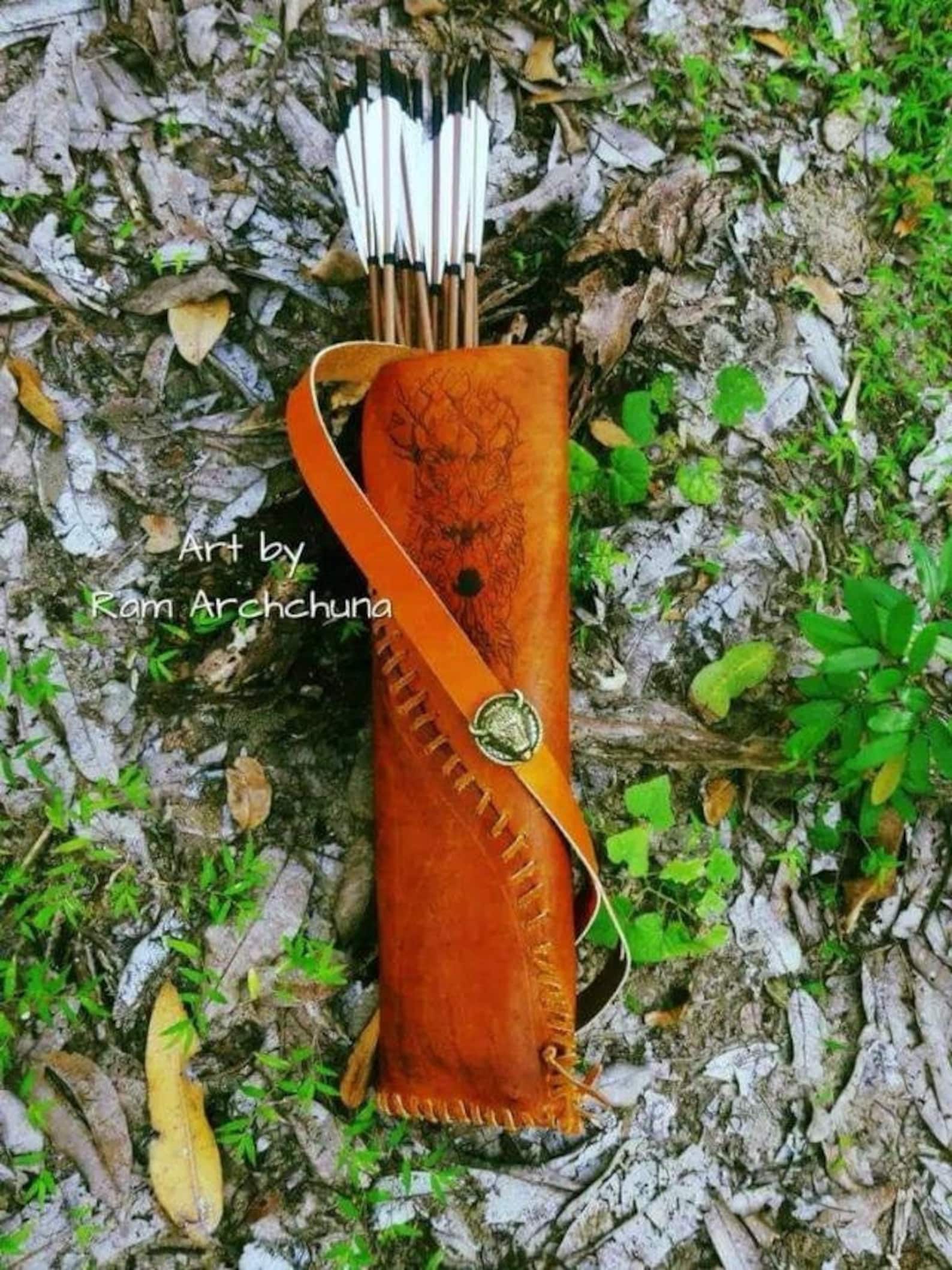 Back Quiver Traditional archery custom handmade tan color hill Etsy