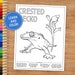 Printable Coloring Page, Crested Gecko, Includes Fun Facts, Coloring ...