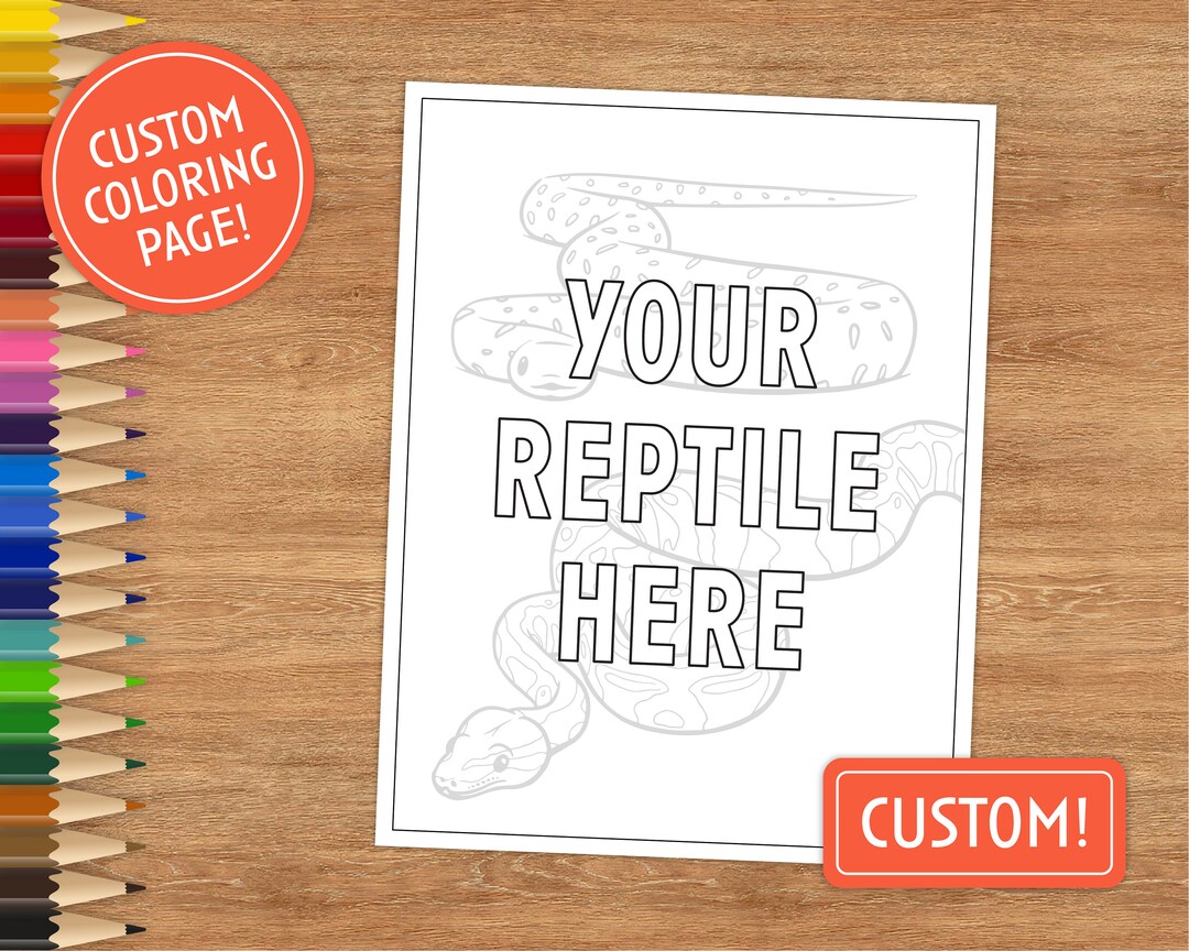 Personalized Printable Coloring Page Custom Coloring Page for Etsy