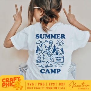 Camp d'été 2026 SVG PNG, équipage de camping Png, camp d'été cousins Png, camp d'été pour enfants Png, chemise de camping Png, motifs par sublimation, Cricut image 5