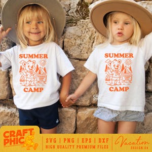 Camp d'été 2026 SVG PNG, équipage de camping Png, camp d'été cousins Png, camp d'été pour enfants Png, chemise de camping Png, motifs par sublimation, Cricut image 4