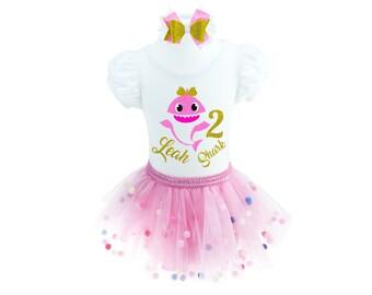 Baby Shark Birthday Outfit Girl Etsy Baby Shark Birthday Outfit Girl Etsy