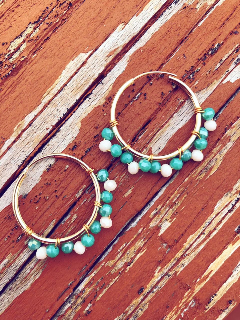 Hoops Gold Laminated Etsy