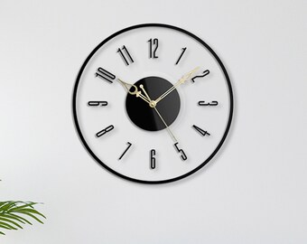 Unique Wall Clock for Modern Home Decor, Living Room Oversized Wall clock, Anniversary Gift, Silent Clock