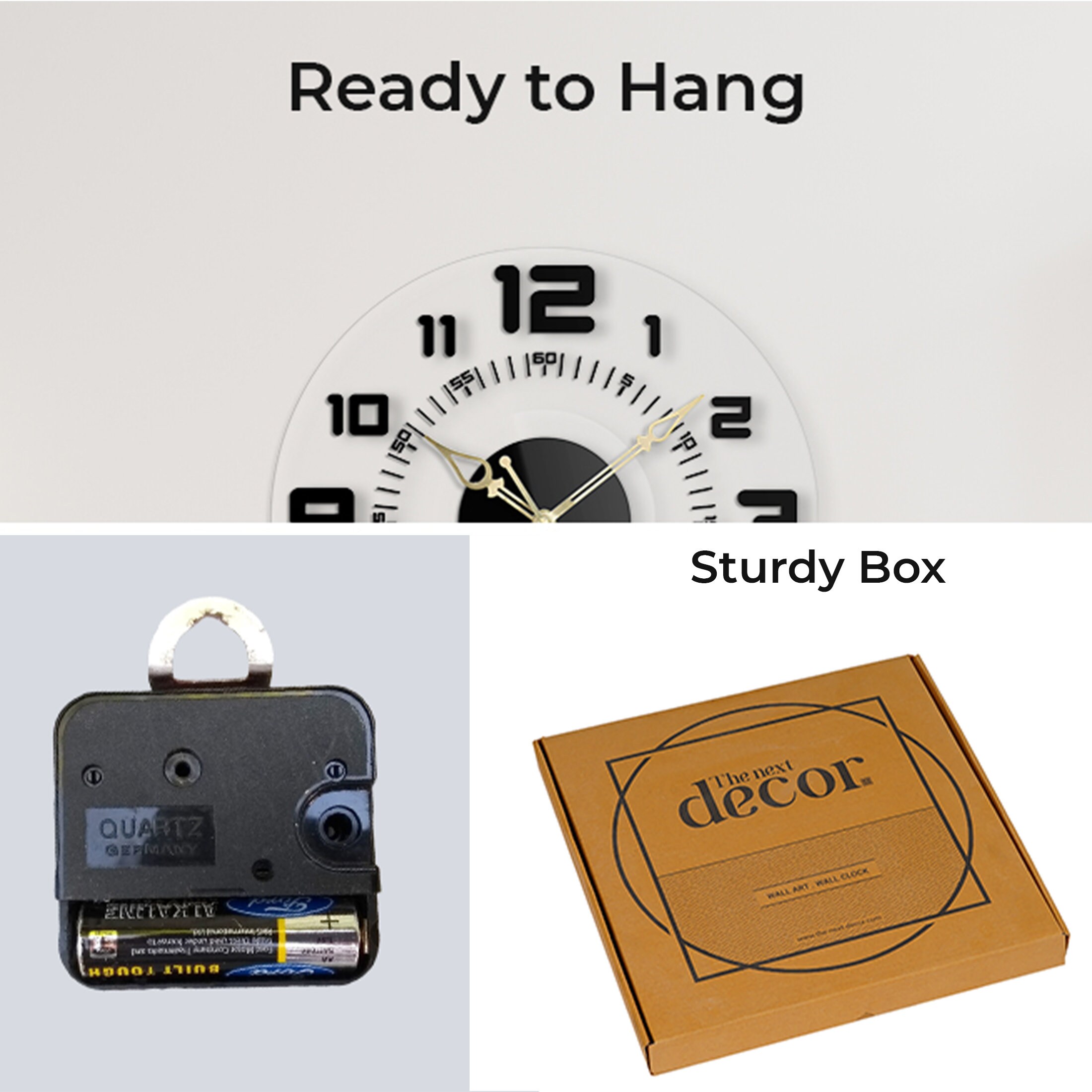 Wall Clock Round Unique Wall Clock With Numbers Living Room Etsy