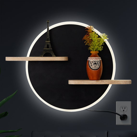 3D Ring Shaped LED Wall Light With Shelves Round Wall - Etsy Canada