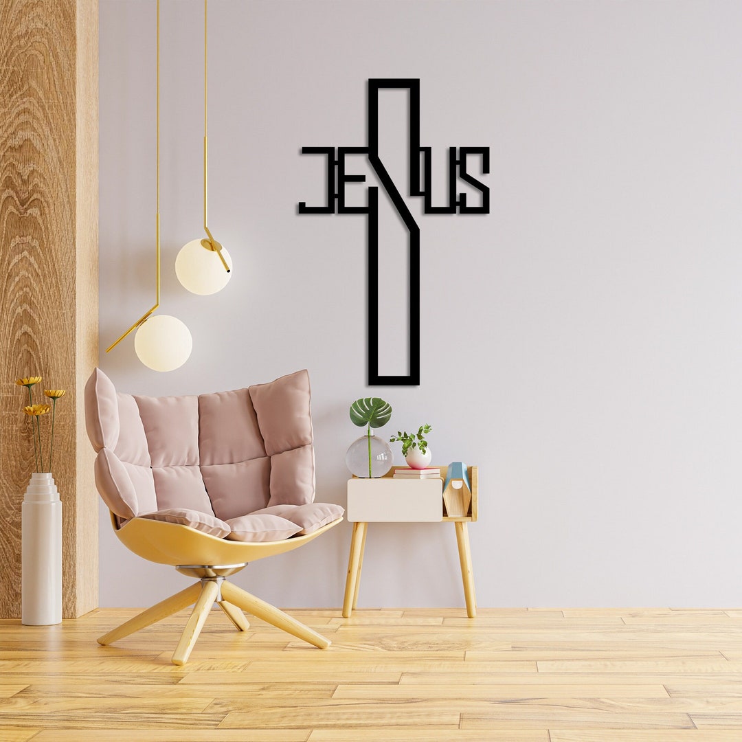 Jesus Metal Wall Art, Metal Wall Hanging, Wall Art Decor, Jesus Cross