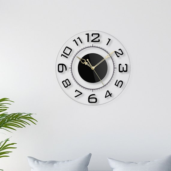 Horloge murale numérique ronde de 15 pouces
