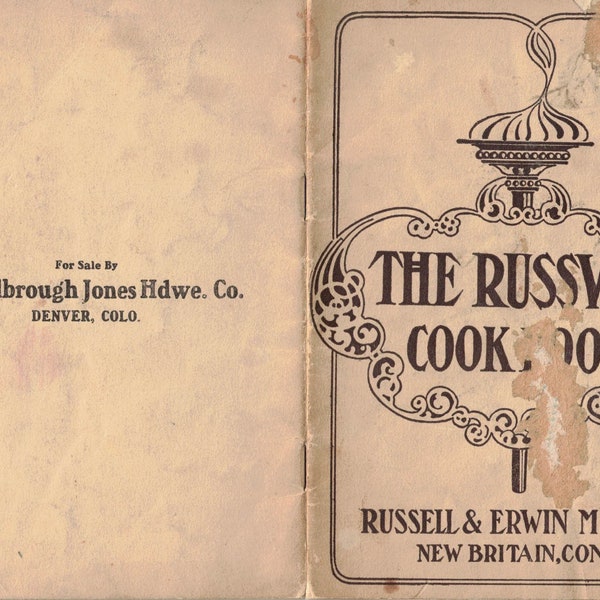 1911 Russwin Cookbook - Russel & Erwin Manufacturing - Printable Cookbook - Vintage Cookbook - Digital download