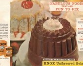 1961 Knox Gelatine Cookbook - Printable Cookbook - Vintage Cookbook - Digital download