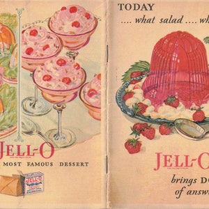 1926 Jello Cook Book - Livro de receitas para impressão - Livro de receitas vintage - Download digital