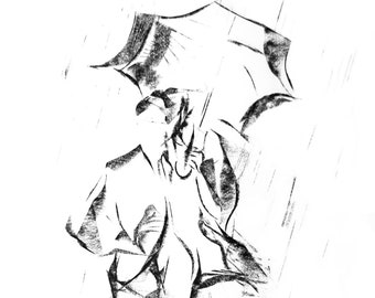 Original drawing The Rain Series