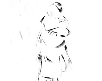 Original drawing The Rain Series
