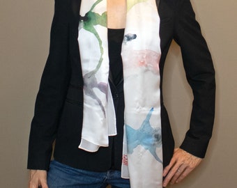 Original Printed Satin Silk Scarf