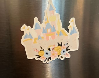 Sleeping Beauty Castle Magnet- car magnet, fridge magnet