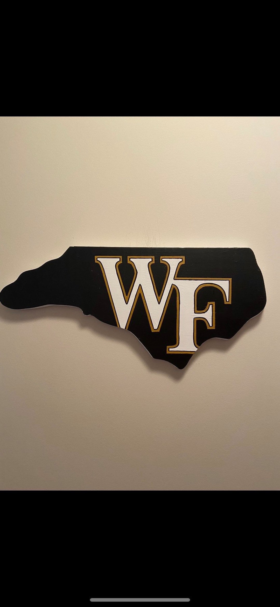 Wake Forest White Letters Cut Out Wall Sign Handpainted , Comes With ...