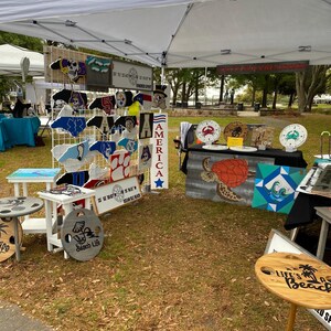 Handpainted UNC Wall Sign - North Carolina Shape image 6