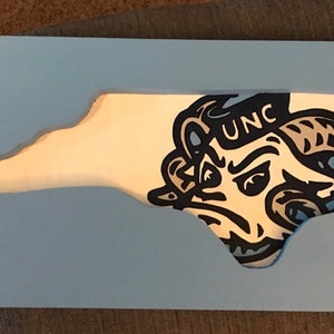 UNC inset board wooden sign-handpainted