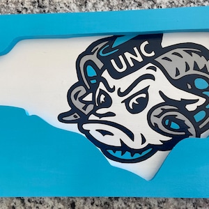 Uuniversity of North Carolina -  inset board wooden sign-handpainted