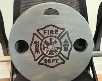 Custom Portable Beach Table handpainted- Fireman’s Cross
