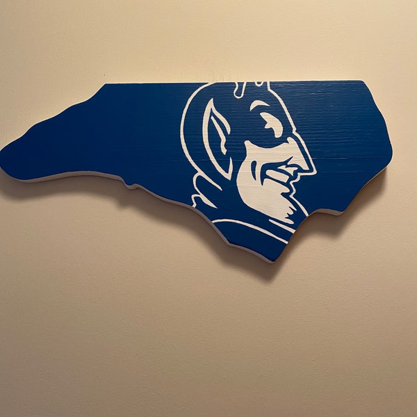 Duke cut out wall sign- Handpainted , comes with hook for hanging.